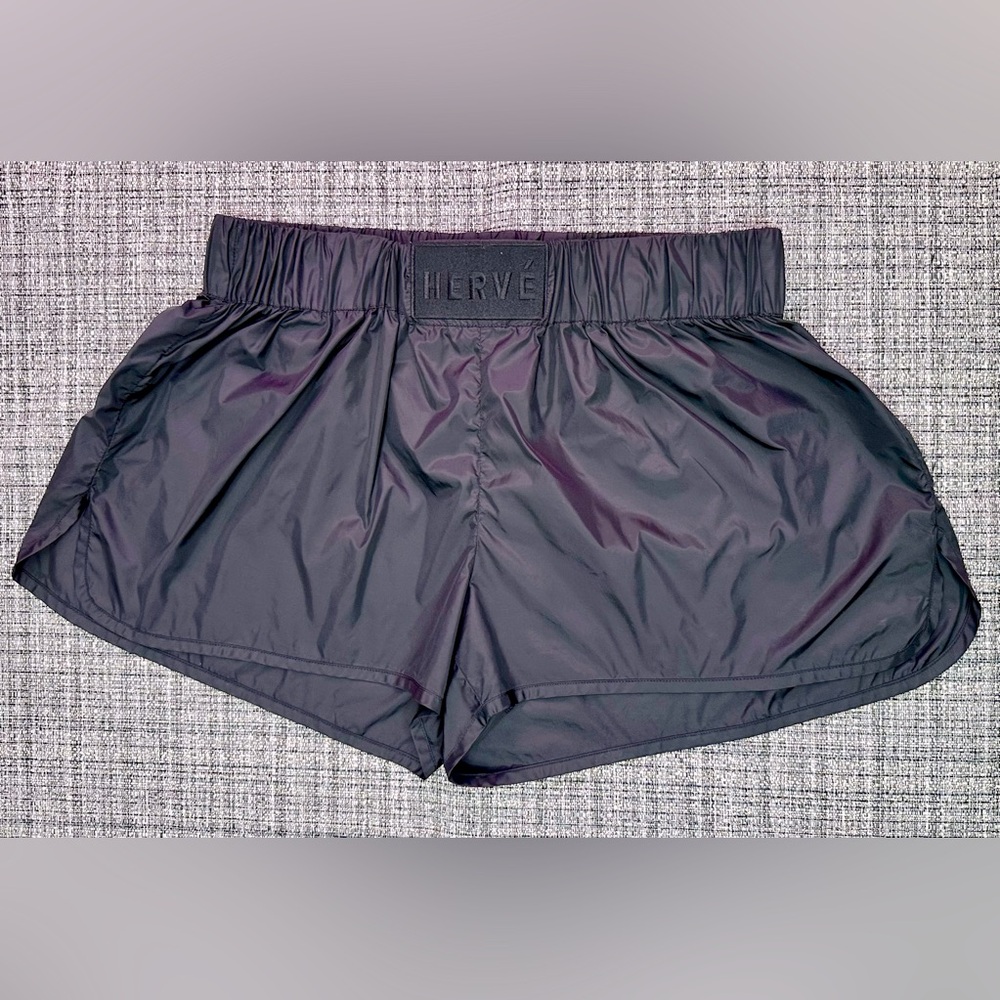 Hervé By Herve Leger Black Nylon Boxing Style Shorts- Women’s Medium